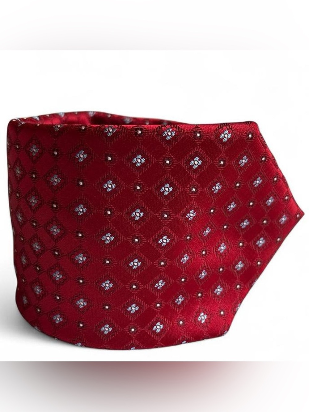 Saddlebred Red Patterned Silk Tie XL Extra Long